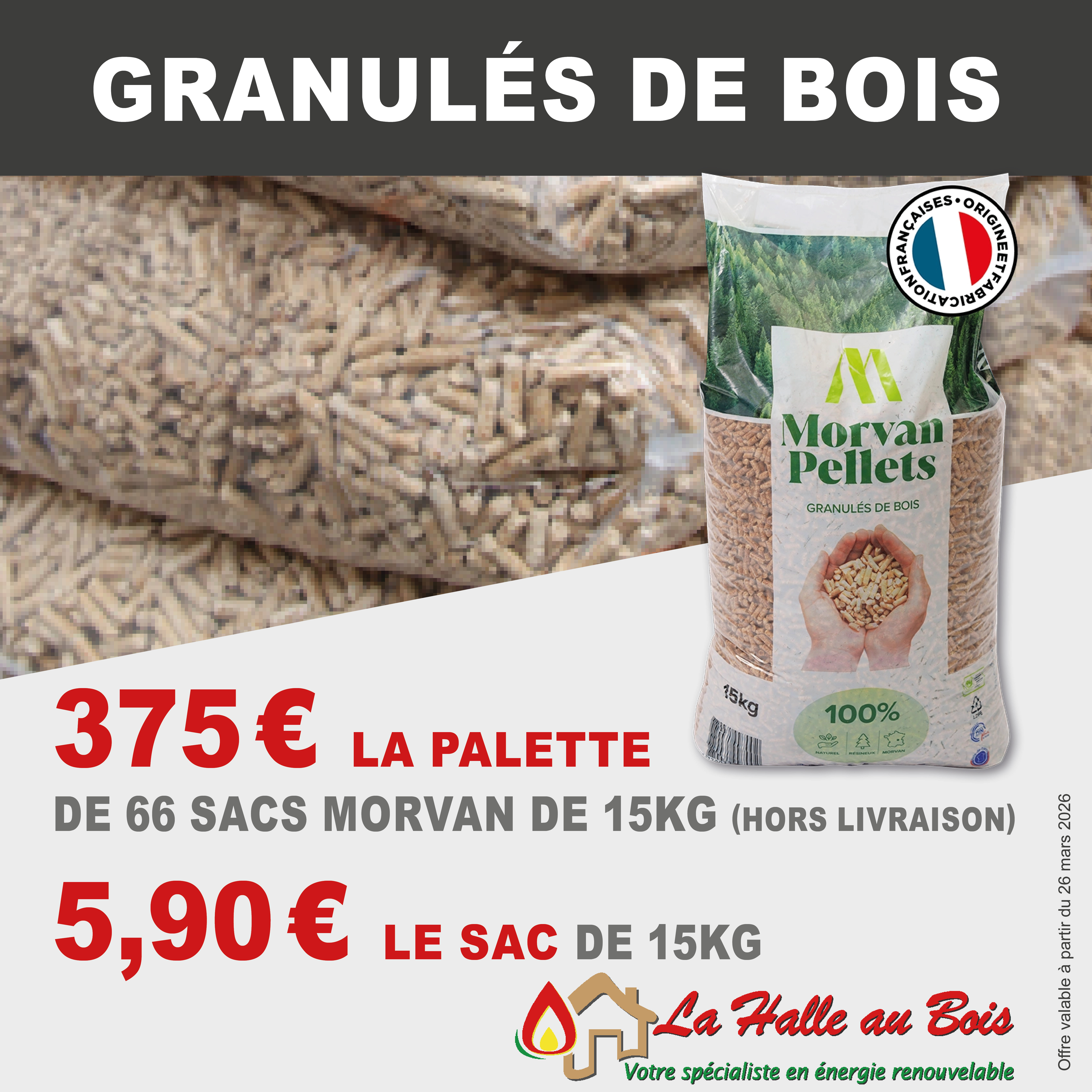 promo granulés de bois